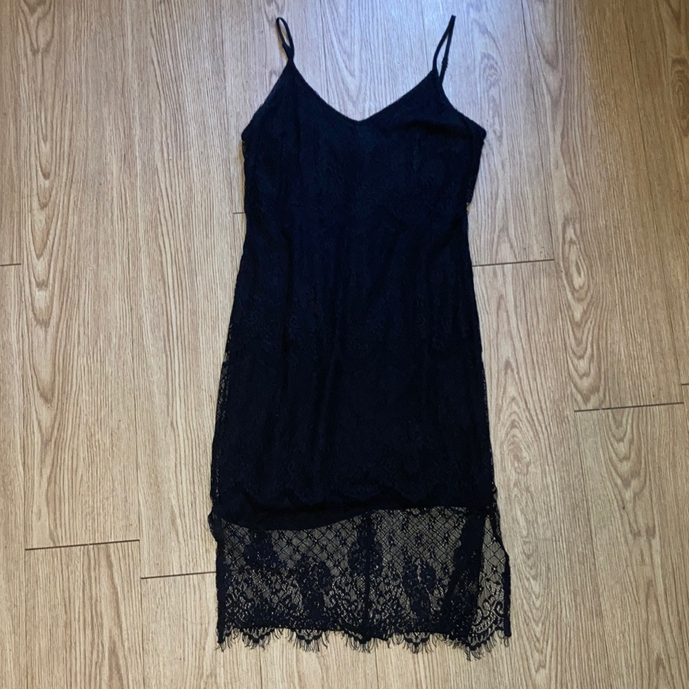 Lace Overlay Dress